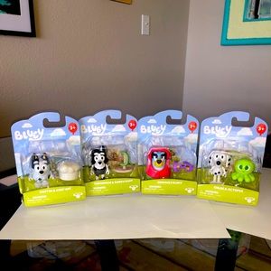 Bluey Set of 4 Figures. Grannies, Muffin, Chole & Makenzie. New In Packaging!